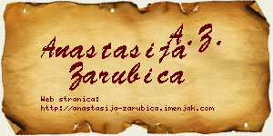 Anastasija Zarubica vizit kartica